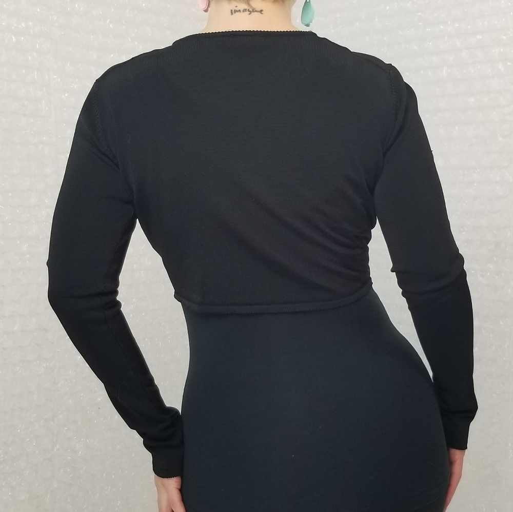1990s Cejon crop wrap top - Picture 2 of 7